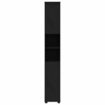 vidaXL Meuble de salle de bain haut avec porte Noir 30 x 35 x 192 cm