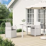 vidaXL Chaises de jardin salle à manger 2 Pièces Blanc et anthracite PP