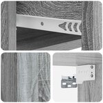 vidaXL Cabinet de chevet mural Sonoma gris 33 x 34 5 x 20 cm