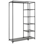 vidaXL Garde-robes pliables 2 Pièces Gris 110x45x175 cm Tissu