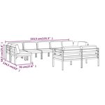 vidaXL Salon de jardin 9 Pièces avec coussins Aluminium Anthracite