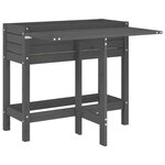 vidaXL Jardinière de jardin avec dessus pliable gris bois pin massif