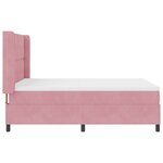 Lit à Lattes vidaXL avec Matelas et LED Rose 140x190 cm Velours