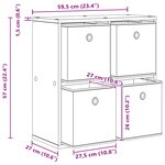vidaXL Buffet Bois ancien 59 5 x 27 x 57 cm