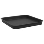 vidaXL Plateau carré à fleurs 6 pc Noir 25 5 x 25 5 x 2 5 cm Plastique