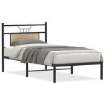 vidaXL Cadre de lit sans matelas chêne sonoma 75x190 cm