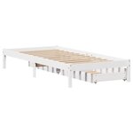 vidaXL Cadre de lit sans matelas blanc 75x190 cm bois de pin massif
