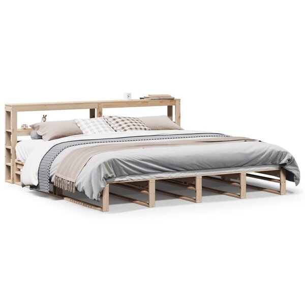 vidaXL Cadre de lit sans matelas 200x200 cm bois massif de pin