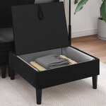 vidaXL Pouf avec Rangement Noir Velours