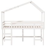 vidaXL Lit superposé avec échelle et toit sans matelas blanc 80x200 cm