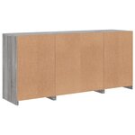 vidaXL Buffet avec lumières LED sonoma gris 142 5x37x67 cm