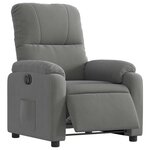 vidaXL Fauteuil inclinable électrique gris foncé tissu microfibre