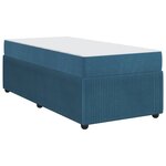 vidaXL Cadre de lit avec matelas Bleu 80 x 200 cm tissu
