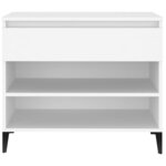 vidaXL Armoire à chaussures Blanc 70x36x60 cm Bois d'ingénierie
