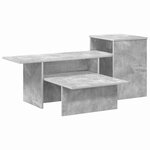 vidaXL Table console Gris béton 91 5 x 35 x 38 5 cm Bois d'ingénierie