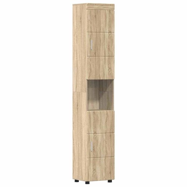 vidaXL Cabinet de salle de bain TULUM Chêne sonoma 37 x 31.5 x 203 cm