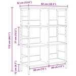vidaXL Étagère Chêne Sonoma 82 x 32 x 112 cm Bois d'ingénierie