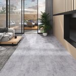 vidaXL Dalles de plancher PVC 4 46 m² 3 mm autoadhésif gris ciment