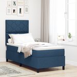 vidaXL Lit à sommier avec matelas et LED bleue 80x200 cm en tissu