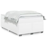 vidaXL Sommier à lattes de lit avec matelas blanc 120x190cm similicuir