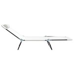 vidaXL Chaise longue pliante Crème 182 x 55 x 85 5 cm Textilène