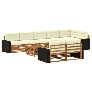 vidaXL Ensemble de canapés d'extérieur 9 pc