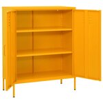 vidaXL Armoire de rangement Jaune moutarde 80x35x101 5 cm Acier