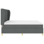 vidaXL Lit à ressorts avec matelas gris foncé 90x190 cm Gris foncé