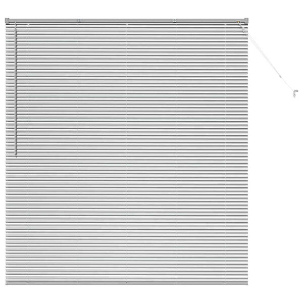 vidaXL Store de Fenêtre avec des rideaux Manuel Argent Aluminium