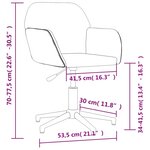 vidaXL Chaise pivotante de bureau Crème Tissu