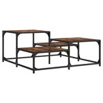 vidaXL Table basse chêne fumé 87 5x87 5x40cm bois d'ingénierie