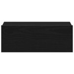 vidaXL Tables de chevet flottantes lot de 2 chêne noir 40 x 32 x 15 cm bois d'ingénierie