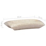 vidaXL Lavabo Crème 50x35x10 cm Marbre