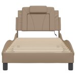 vidaXL Cadre de lit avec lumières LED cappuccino 80x200 cm similicuir