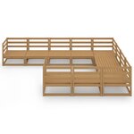 vidaXL Salon de jardin 10 Pièces bois de pin massif