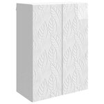 vidaXL Armoire Murale Blanc brillant 66 x 34 5 x 90 cm