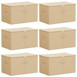 vidaXL Boîte de rangement 6 pc Tissu intissé 55 x 35 x 32 cm 61 6 L