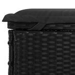 vidaXL Transat avec toit pliable noir 213x63x97 cm résine tressée