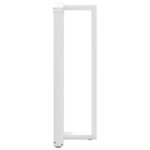 vidaXL Pieds de table de bar en forme de T  2 pièces  blanc  40 x 35 x (110-111) cm  acier