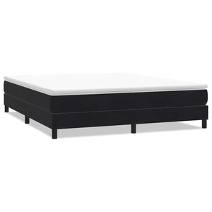 vidaXL Sommier à lattes de lit sans matelas noir 180x210 cm velours