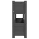vidaXL Jardinière Gris 112x25x66 cm Bois massif de pin