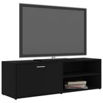 vidaXL Meuble TV Noir 120x34x37 cm Bois d’ingénierie