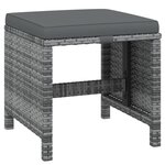 vidaXL Ensemble à manger de jardin coussins 19 Pièces Gris Résine tressée