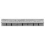 vidaXL Porte-manteau mural avec étagère Sonoma gris 100 x 10.5 x 18 cm