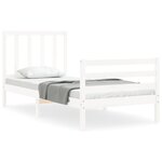 vidaXL Cadre de lit sans matelas blanc 100x200 cm bois de pin massif