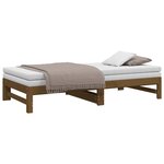 vidaXL Lit coulissant sans matelas marron miel 2x(90x190) cm
