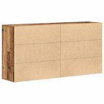 vidaXL Buffet 2 Pièces Bois ancien 79 x 38 x 80 cm Bois d'ingénierie