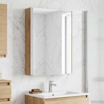 vidaXL Armoire Miroir de Salle de Bain Chêne artisan