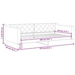 vidaXL Lit de repos gris foncé 80x200 cm tissu