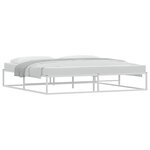 vidaXL Cadre de lit sans matelas blanc 200x200 cm métal